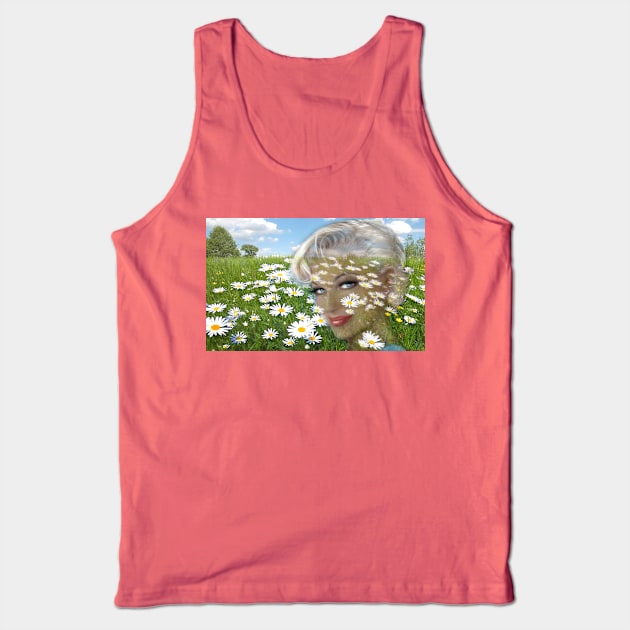 Daisies Hill Smile Tank Top by Angie Braun